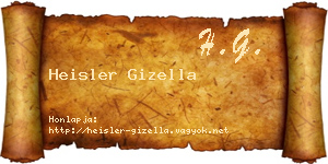 Heisler Gizella névjegykártya