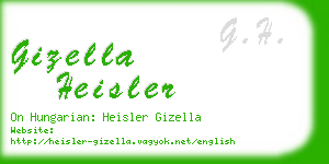 gizella heisler business card